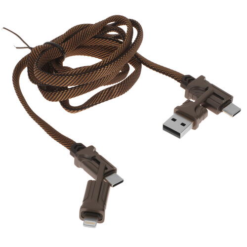 Купить Кабель круглый Hoco Lightning 8-pin, USB Type-C - USB 2.0 Type-A, USB Type-C черный 1.2 м  4877801. Характеристики, отзывы и цены в Донецке