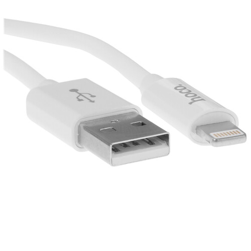 Купить Кабель круглый Hoco Lightning 8-pin - USB 2.0 Type-A белый 1 м  9238197. Характеристики, отзывы и цены в Донецке