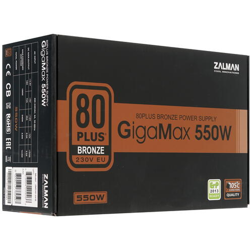 Купить Блок питания ZALMAN GigaMax (GVII) 550W  1608472. Характеристики, отзывы и цены в Донецке
