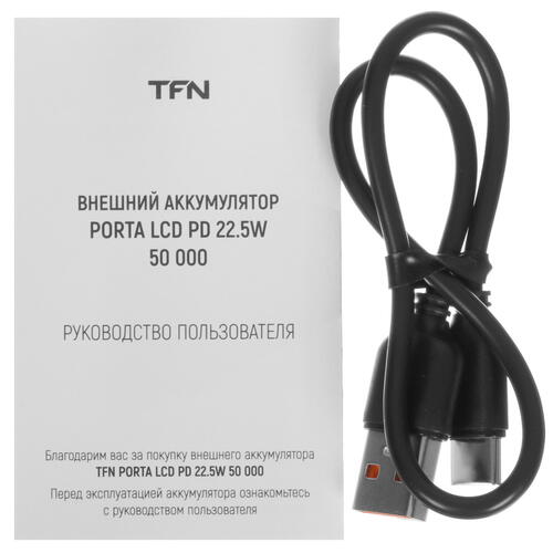 Купить Портативный аккумулятор TFN Porta LCD PD 50 черный  5465306. Характеристики, отзывы и цены в Донецке