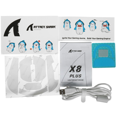 Купить Мышь беспроводная/проводная Attack Shark X8Plus  белый  9293268. Характеристики, отзывы и цены в Донецке