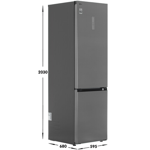 Купить Холодильник с морозильником   LG GC-B509FNMW серебристый  5451474. Характеристики, отзывы и цены в Донецке