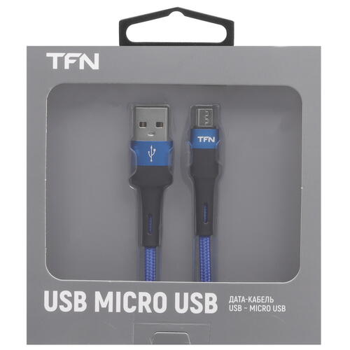 Купить Кабель круглый TFN micro USB - USB 2.0 Type-A синий 1.2 м  5465797. Характеристики, отзывы и цены в Донецке