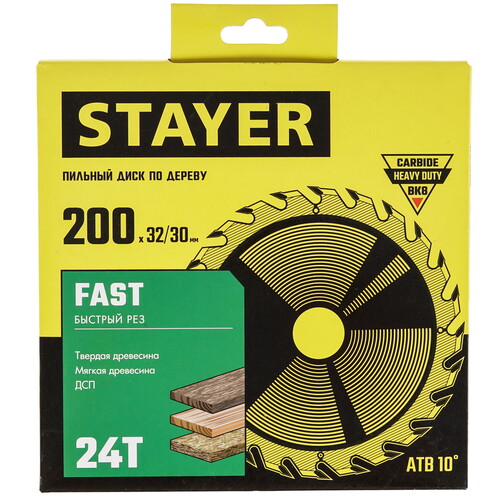 Купить Диск пильный STAYER 3680-200-32-24_z01  9123041. Характеристики, отзывы и цены в Донецке