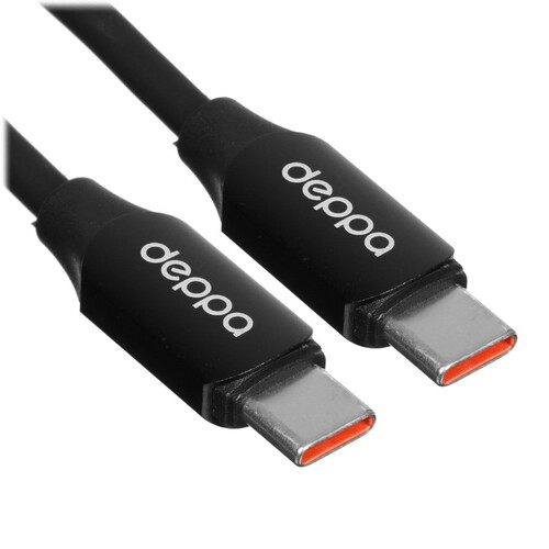 Купить Кабель круглый DEPPA USB Type-C - USB Type-C черный 1.2 м  9113497. Характеристики, отзывы и цены в Донецке