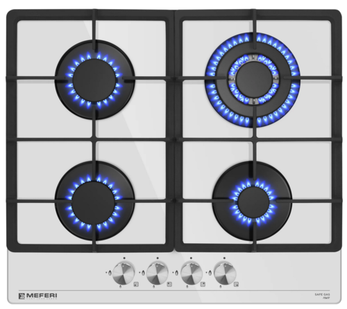 Купить Газовая варочная поверхность Meferi MGH604WH GLASS POWER  9168784. Характеристики, отзывы и цены в Донецке