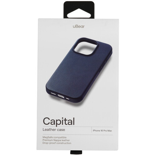 Купить Накладка  uBear Capital Leather Case для Apple iPhone 16 Pro Max синий  5474407. Характеристики, отзывы и цены в Донецке