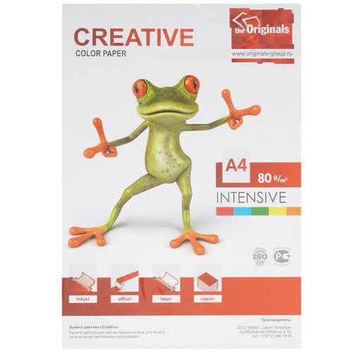 Купить Бумага CREATIVE color голубой, желтый, зеленый, оранжевый  5362681. Характеристики, отзывы и цены в Донецке