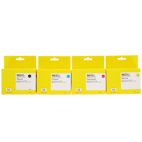 Купить Набор картриджей T2 IC-H963XL_MP голубой, желтый, пурпурный, черный  9115271. Характеристики, отзывы и цены в Донецке