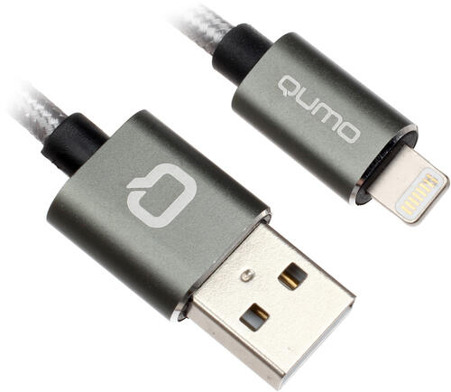 Купить Кабель круглый QUMO Lightning 8-pin MFI - USB 2.0 Type-A серый 2 м  1138751. Характеристики, отзывы и цены в Донецке
