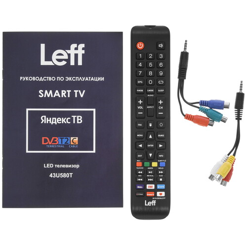 Купить 42.5" (108 см) Телевизор Leff 43U580T черный  9225894. Характеристики, отзывы и цены в Донецке