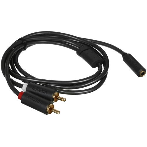 Купить Кабель   Ugreen RCA x2 - 3.5 mm jack черный  5026958. Характеристики, отзывы и цены в Донецке