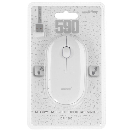 Купить Мышь беспроводная Smartbuy SBM-590D-B [SBM-590D-B] голубой  9190267. Характеристики, отзывы и цены в Донецке