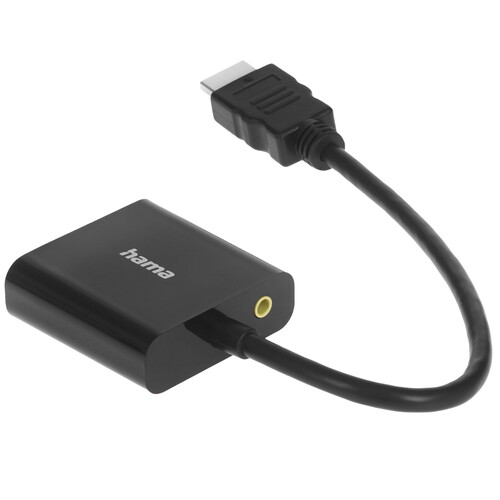 Купить Переходник однонаправленный Hama HDMI - VGA+Jack 3.5, 0.15 м  9281828. Характеристики, отзывы и цены в Донецке