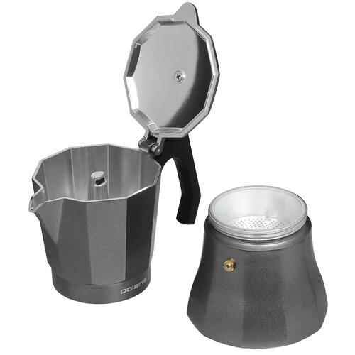 Купить Гейзерная кофеварка Polaris Graphit-9С серый  5438482. Характеристики, отзывы и цены в Донецке