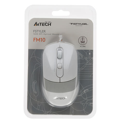 Купить Мышь проводная A4Tech Fstyler FM10  белый  1392798. Характеристики, отзывы и цены в Донецке