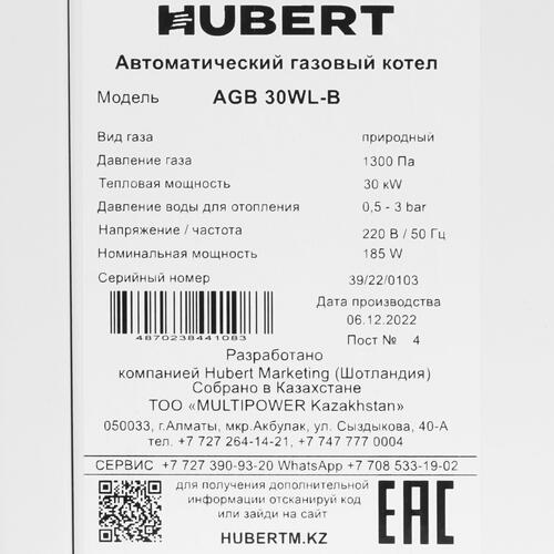 Купить Газовый котел HUBERT AGB 30WLB настенный  9961216. Характеристики, отзывы и цены в Донецке
