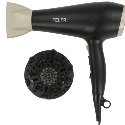 Купить Фен FELFRI HS04 черный/бежевый  9178575. Характеристики, отзывы и цены в Донецке