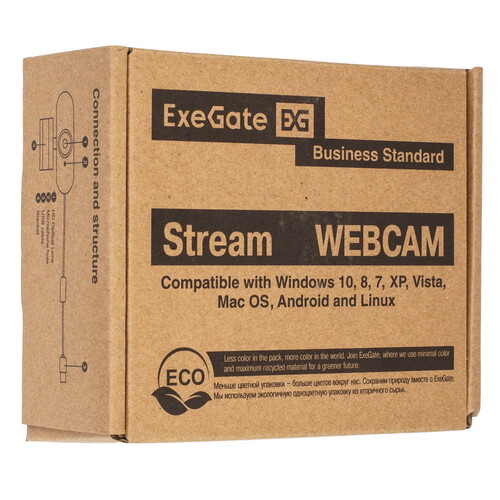 Купить Веб-камера ExeGate Stream C925 Wide FullHD T-Tripod  5616992. Характеристики, отзывы и цены в Донецке