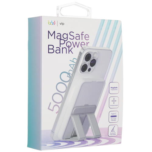 Купить Портативный аккумулятор VLP MagSafe Power Bank белый  5410113. Характеристики, отзывы и цены в Донецке