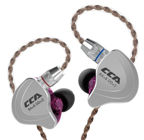 Купить Проводные наушники CCA C10 фиолетовый 2019  5605001. Характеристики, отзывы и цены в Донецке