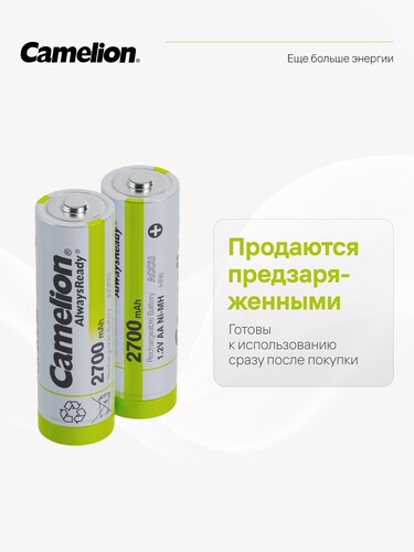 Купить Аккумулятор Camelion Always Ready 2700 мА*ч  9117690. Характеристики, отзывы и цены в Донецке