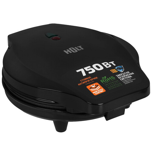 Купить Вафельница Holt HT-WM-001 черный  9283356. Характеристики, отзывы и цены в Донецке