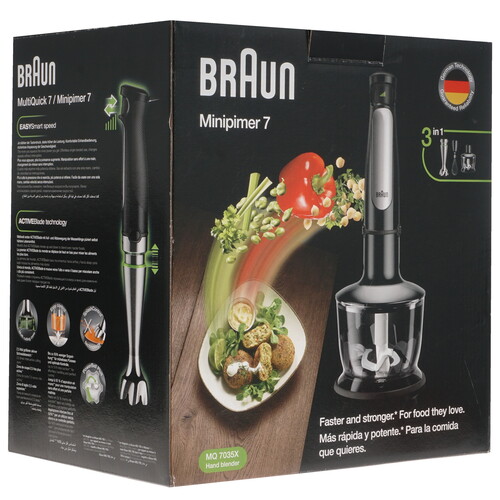 Купить Блендер погружной Braun MQ7035 черный  5319991. Характеристики, отзывы и цены в Донецке
