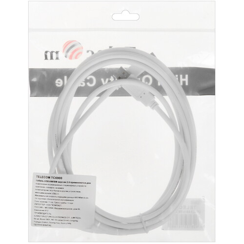 Купить Кабель Telecom USB 2.0 Type-A - USB 2.0 Type-B  5471460. Характеристики, отзывы и цены в Донецке