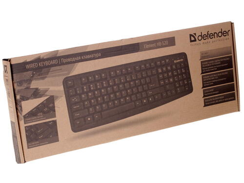 Купить Клавиатура  проводная Defender Element HB-520  0169118. Характеристики, отзывы и цены в Донецке