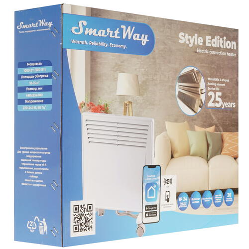 Купить Конвектор SmartWay 1000W Digital Smart Wi-Fi STYLE Edition  9918221. Характеристики, отзывы и цены в Донецке