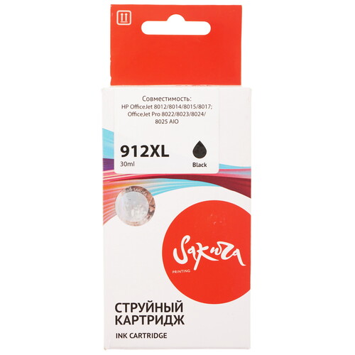 Купить Картридж Sakura 3YL84AE (№912XL Black) черный  9159175. Характеристики, отзывы и цены в Донецке