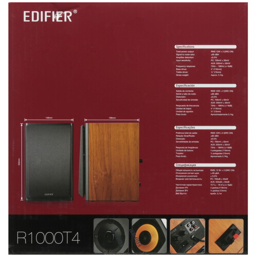 Купить Колонки Edifier R1000T4 черный  9095972. Характеристики, отзывы и цены в Донецке