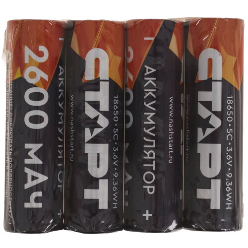 Купить Аккумулятор СТАРТ INR18650 2600 мА*ч  9250991. Характеристики, отзывы и цены в Донецке