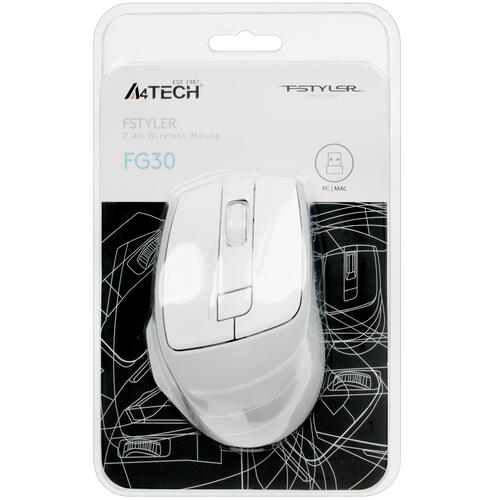 Купить Мышь беспроводная A4Tech Fstyler FG30  1395733. Характеристики, отзывы и цены в Донецке