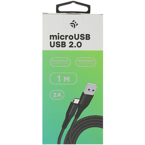 Купить Кабель круглый DEXP micro USB - USB 2.0 Type-A черный 1 м  4834147. Характеристики, отзывы и цены в Донецке