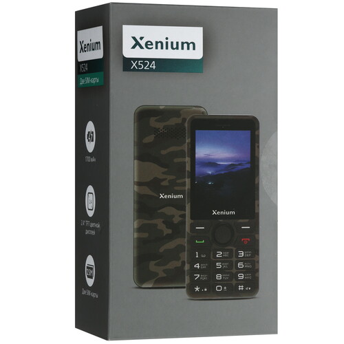 Купить Сотовый телефон Xenium X524 камуфляжный  9167338. Характеристики, отзывы и цены в Донецке