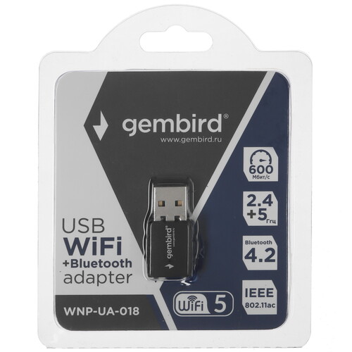 Купить Wi-Fi адаптер + Bluetooth Gembird WNP-UA-018  9155976. Характеристики, отзывы и цены в Донецке