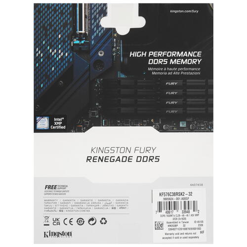 Купить Оперативная память Kingston FURY Renegade Silver [KF576C38RSK2-32] 32 ГБ  5436357. Характеристики, отзывы и цены в Донецке