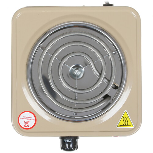 Купить Плита компактная электрическая Василиса ВА-901 бежевый  8111678. Характеристики, отзывы и цены в Донецке