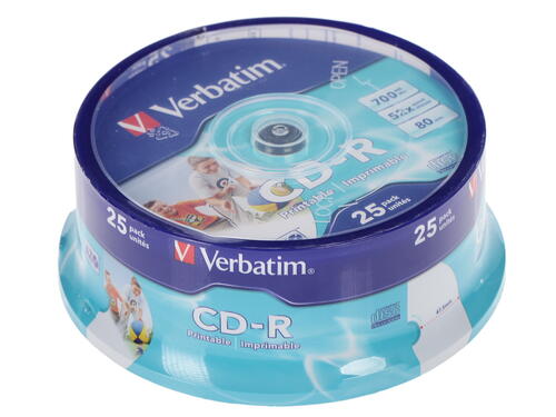 Купить CD-диск Verbatim CD-R, 0.7 ГБ, Cake Box, 52x, 25 шт  0008617. Характеристики, отзывы и цены в Донецке