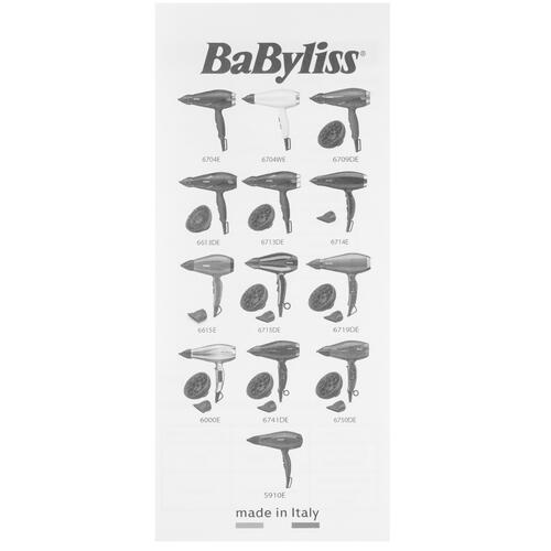Купить Фен BaByliss 6704WE белый/черный  9927829. Характеристики, отзывы и цены в Донецке