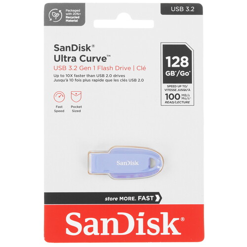 Купить Память USB Flash 128 ГБ SanDisk Ultra Curve [SDCZ550-128G-G46NB]  5465380. Характеристики, отзывы и цены в Донецке