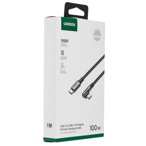 Купить Кабель круглый Ugreen USB Type-C - USB Type-C черный 1 м  9983727. Характеристики, отзывы и цены в Донецке