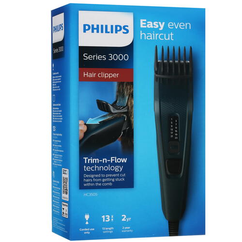 Купить Машинка для стрижки Philips HC3505/15 синий/черный  5074649. Характеристики, отзывы и цены в Донецке