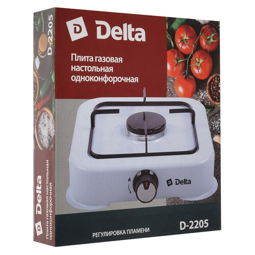 Купить Газовая плитка DELTA D-2205 белый  5349429. Характеристики, отзывы и цены в Донецке