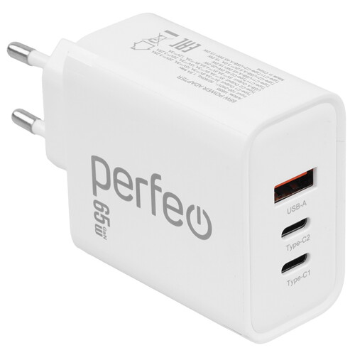 Купить Сетевое зарядное устройство Perfeo I4655 белый  9172995. Характеристики, отзывы и цены в Донецке