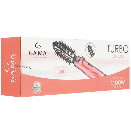 Купить Фен-щетка GA.MA TURBO ION 2600 - MY красный/черный  9174442. Характеристики, отзывы и цены в Донецке