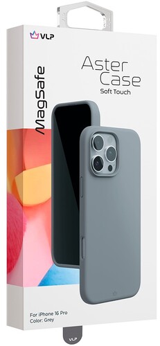 Купить Накладка  VLP Aster Case with MagSafe для Apple iPhone 16 Pro серый  5487009. Характеристики, отзывы и цены в Донецке