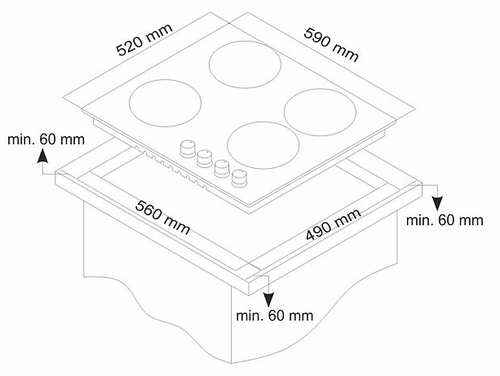 Купить Газовая варочная поверхность Simfer H60Q40B411  1115512. Характеристики, отзывы и цены в Донецке